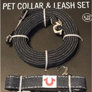 True Religion Pet Collar & Leash Set